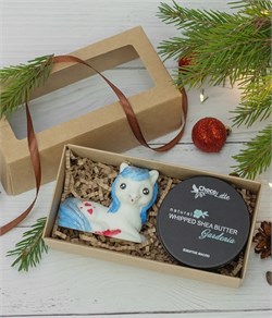 Набор подарочный №25 (3D Лошадка на удачу белая + Баттер ГАРДЕНИЯ), ТМ Chocolatte 7620
